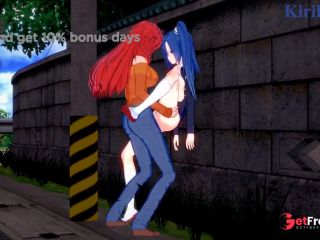 [GetFreeDays.com] Tsubasa Kazanari and Kanade Am have intense futanari sex on a deserted street. - Symphogear Hentai Sex Film June 2023-6