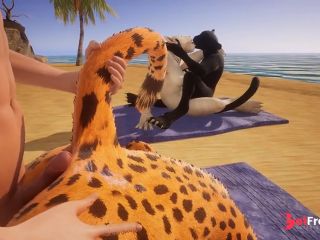 [GetFreeDays.com] Lucky guy gets into an orgy of sexy furry girls on the beach in intense Wild Life sex Sex Film October 2022-5