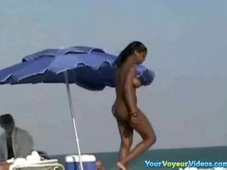 Black Woman on a Nudist Beach-3
