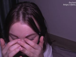 Hi Youth - Pov Amateur blowjob ended with a waterfall of cum on her cute face - Hiyouth-9