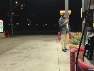 Naked while filling gas-9