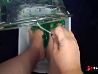 [GetFreeDays.com] My Bare Feet in Green Jello Food Foot Fun Porn Stream January 2023-1