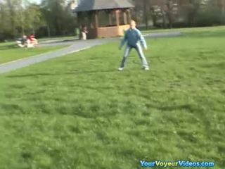 Blowjob and fuck in public park-0