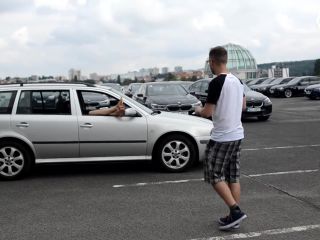 Czech SolesFoot Voyeur At Parking Lot (Big Feet, Eliška Feet, Foot Worship, Foot Tease, Czech Soles, Sexy Toes) - 1080p-0