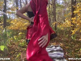 Horny Hiking & Molly PillsLittle Red Riding Hood Fucks Big Bad Wolf in Public - Horny Hiking Halloween - POV 4K-0