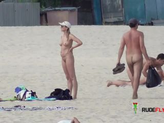 Naomi - Naturist strand female  posing-3