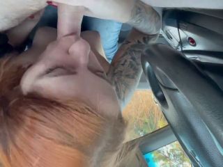 Student Amateur Blowjob In Car In Public Redhead-2