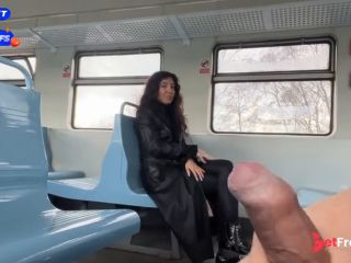 [GetFreeDays.com] Public Handjob on a train Ends in a Blowjob from a Stranger - Public Cumwalk Sex Leak March 2023-2