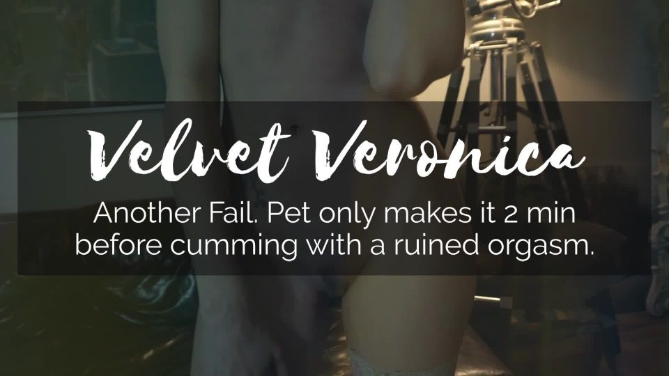 Velvet Veronica – He couldn’t last more than 2 minutes – Ruined Orgasms – Femdom, Stockings - body sitting - feet femdom stockings