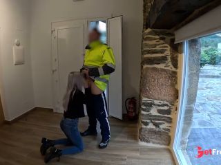 [GetFreeDays.com] The parcel delivery man comes to bring me a package and I give him a surprise blowjob Adult Clip November 2022-3