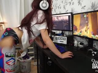 Girl Miss Banana in D.Va having a quickie while gaming on creampie laura gemser hardcore-8