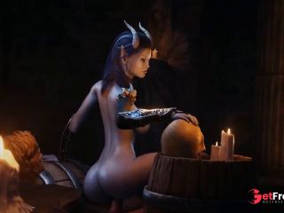 [GetFreeDays.com] The high priestess rides the knights cock to gain power. 3D Full HD Adult Video December 2022-0