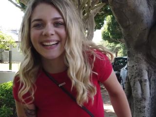 Gabbie Carter took time out of her busy schedule to bounce around Sant ...-5