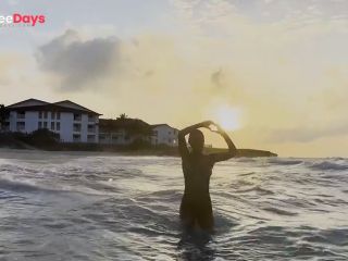 [GetFreeDays.com] Monika Foxxx in bikini and naked walks on beach and swims in ocean in public Sex Clip April 2023-5