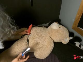 [GetFreeDays.com] Femboy Fucks his Giant Teddy Bear Sex Video June 2023-0