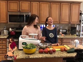 Two Girls Juicing Mangos Naked Blowjob!-1