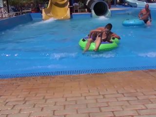 Hot ass in yellow bikini at the water park-9