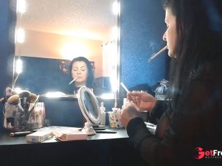 [GetFreeDays.com] Dangling Long Virginia Slims 120 Cigarette Doing Makeup Smoking Hands Free Porn Video December 2022-3