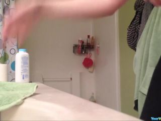 Small boobies teen in  bathroom-7