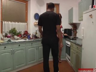 Hot Brunette German Teen Has Sex With Her Black Friend In The Kitchen-0