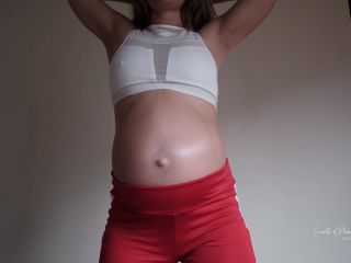 Molly Sweet 35 weeks Pregnant Yoga Exercises - Pregnant-9