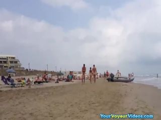 Nudist voyeur walking on the nudist beach-4