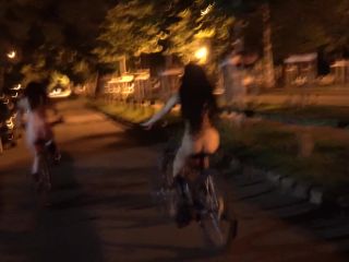 Riding Our Bike Naked Through The Streets Of The City  Dollscult 1080p-6