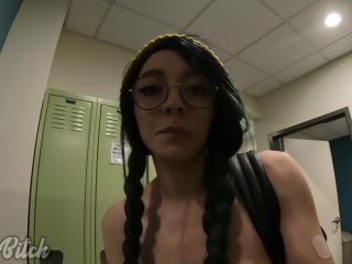 online adult video 4 Boba Bitch – Oiled and Butt Plugged in Gym Locker Room - boba bitch - public mom feet fetish-2