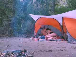 MilaGrace - Hot Girl Sucked a Fat Dick in Nature. Сhill Blowjob Bonfir ... Muscle!-4