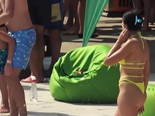 Hot friends looking fuckable at a swimming pool Voyeur!-4