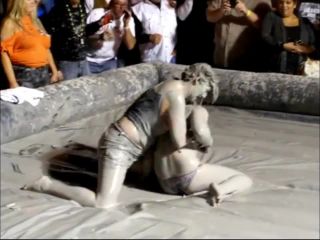 Mud wrestling with tit  slip-4