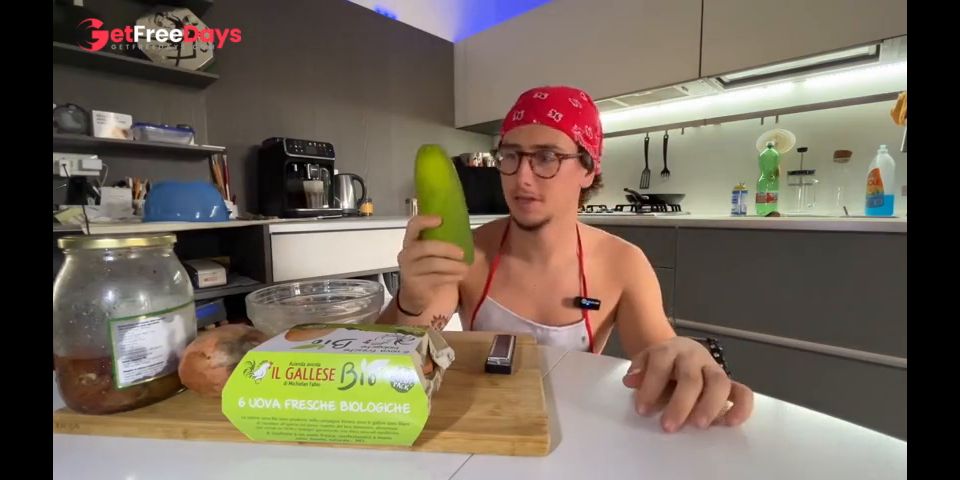 [GetFreeDays.com] young Italian guy has it in the kitchen with a big cucumber Adult Leak July 2023