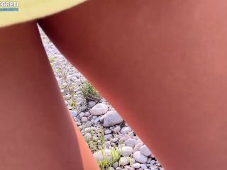 Masturbation And Cumming Orgasm In Public Place  Stranger Watching Pussy And Spread Legs 1080p-6