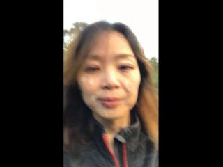Public Blowjob And Cum Walk In The Park – Cum On Anna – Anna Li on asian girl porn blowjob 3-7