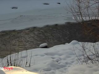 [GetFreeDays.com] ASMR Winter tenderness Relaxing part here, I rub my tits with snow in 2 part  Sex Video December 2022-7