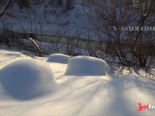 [GetFreeDays.com] ASMR Winter tenderness Relaxing part here, I rub my tits with snow in 2 part  Sex Video December 2022-9