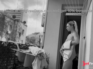 [GetFreeDays.com] Naked chubby woman hangs out laundry on the balcony for neighbors can watch Porn Stream October 2022-1