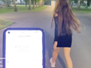 Deluxe Bitch - Cumming hard on a walk in a public park with a remote - controlled vibrator - Public orgasm-1