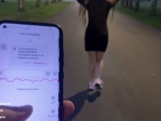 Deluxe Bitch - Cumming hard on a walk in a public park with a remote - controlled vibrator - Public orgasm-2