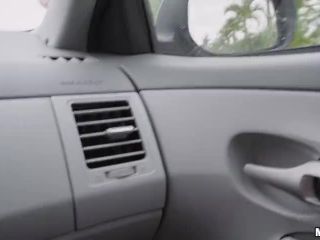 Arya Fae POV Outdoors Car Sex Handjob Wet Deep Throat-0