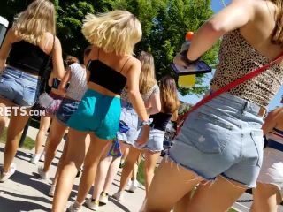 Group of sweet butts in shorts-3