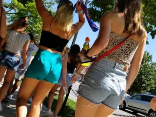 Group of sweet butts in shorts-5