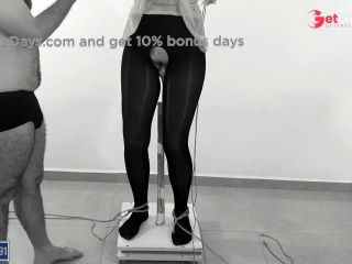 [GetFreeDays.com] Shaking Legs in black pantyhose Standing Pole Bondage with none stop orgasms Adult Film January 2023-8