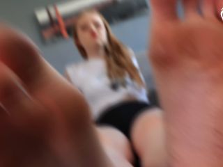 Foot Perv Smelling Her Gym Sneakers, Socks And Sweaty Feet (POV Foot Wo-9