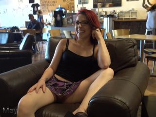  toys | TrinityMay33 aka Trinity May in glass dildo public flashing coffee shop | teens-4