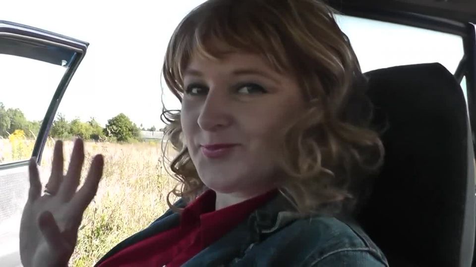 Public sex. Doggy-style fucked blondy Milf in back seat car next to passing autos, cumshot and sperm. Outdoor. Outside. Outdoor