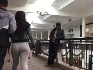 Huge teen bubble butt in grey leggings - public - teen hardcore rape porn download-5
