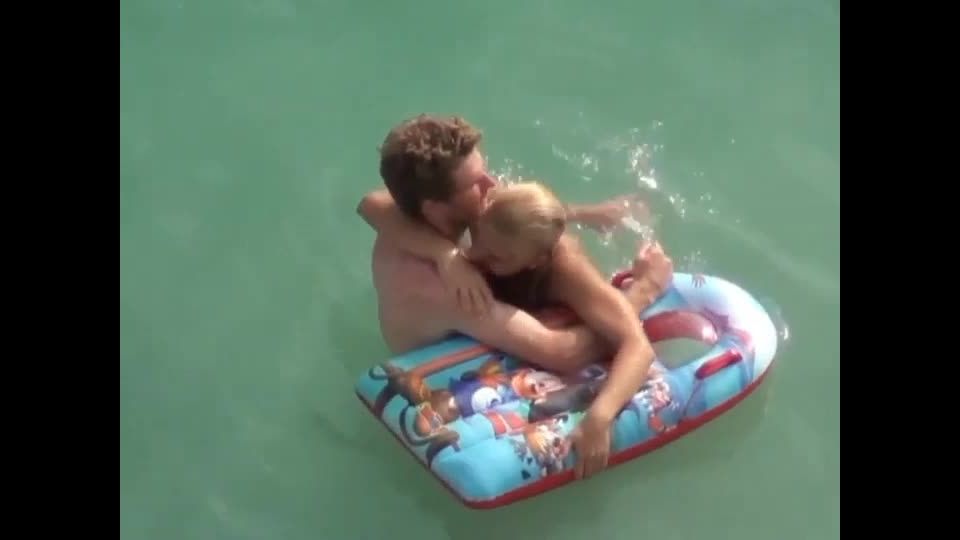 Guy trying to fuck her in the  water