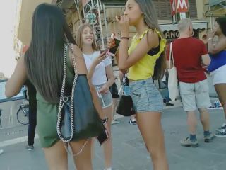 Incredible trio of teens in booty shorts GroupSex!-2