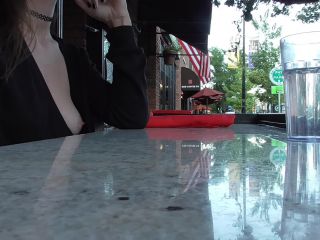Shy Goth Exhibitionist Dinner Date And Bookstore Flashing-4
